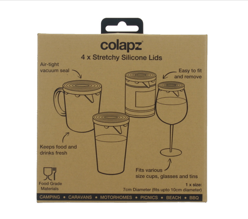 An image of Colapz Stretchy Silicone Lids for Cups & Glasses