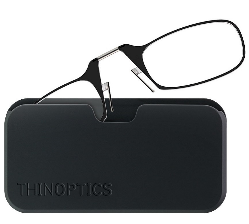 An image of ThinOPTICS Reading Glasses Jet Black +1.5