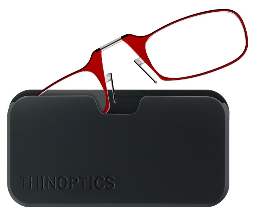 An image of ThinOPTICS Reading Glasses Ruby Red +1.0