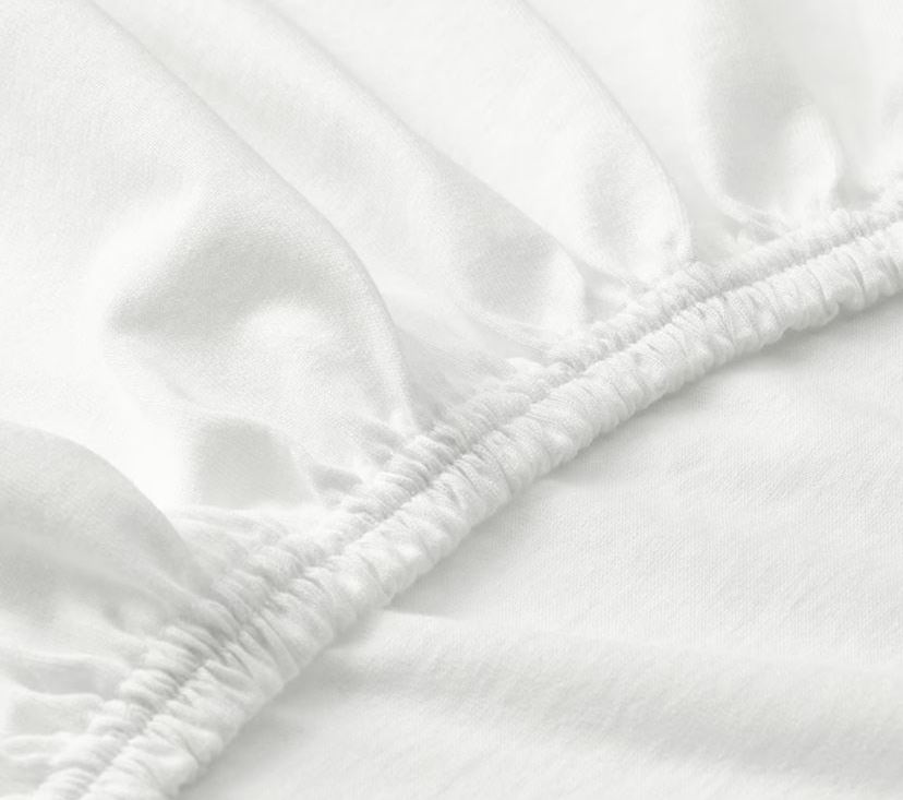 An image of White Fitted Bed Sheet - 2'4" W x 6'3" L Single Bed