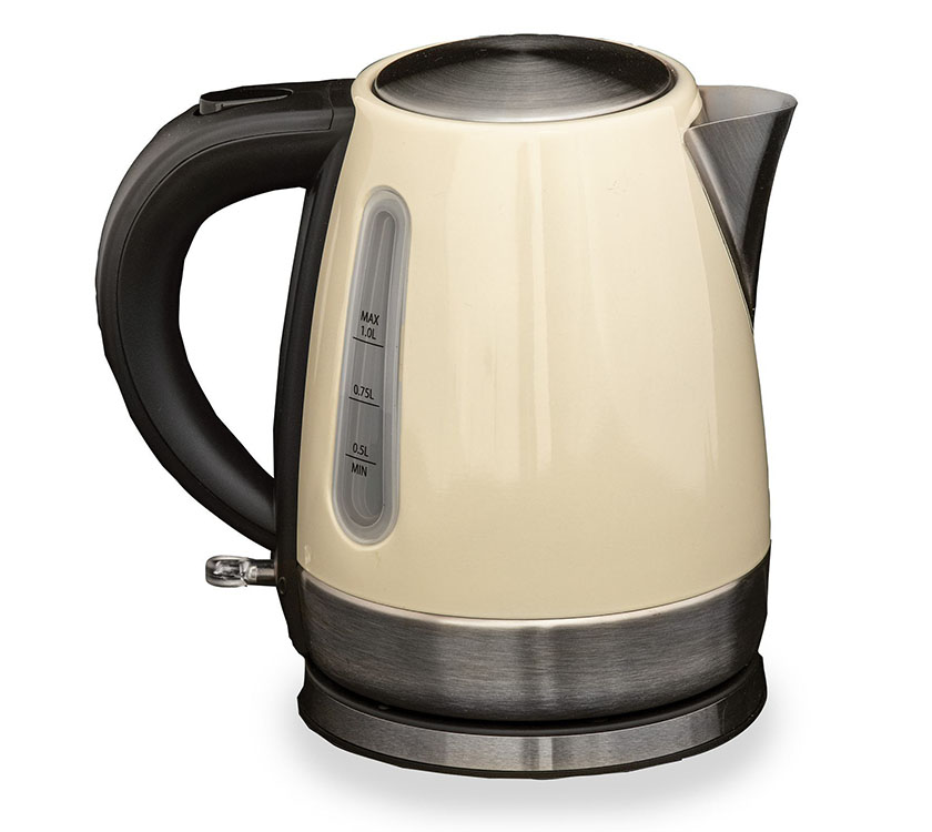 An image of Quest Rocket Low Wattage Travel Kettle 1Ltr Cream