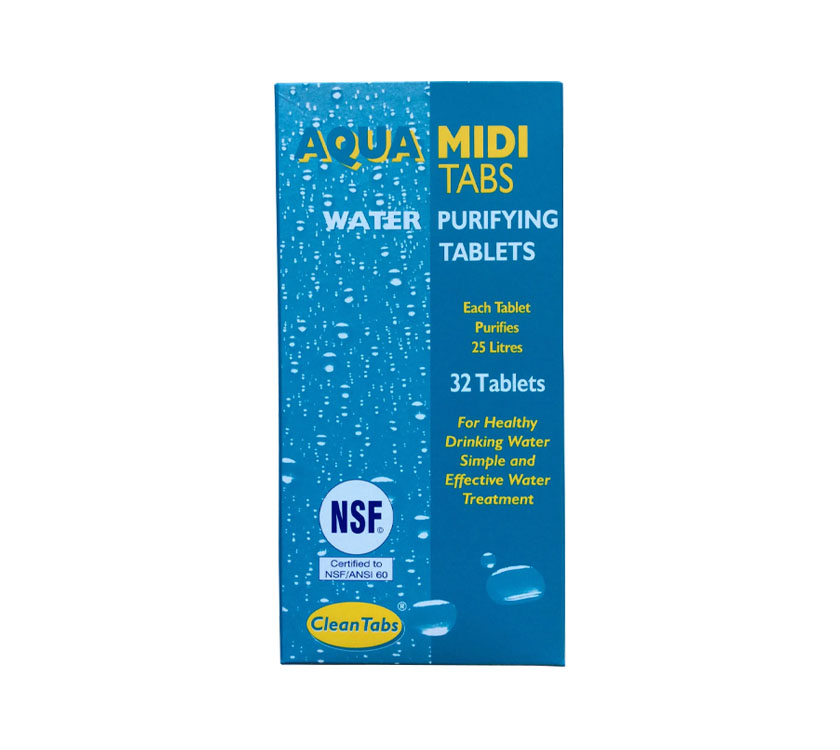 An image of Aqua Midi Tabs, Water Purifying Tablets x32
