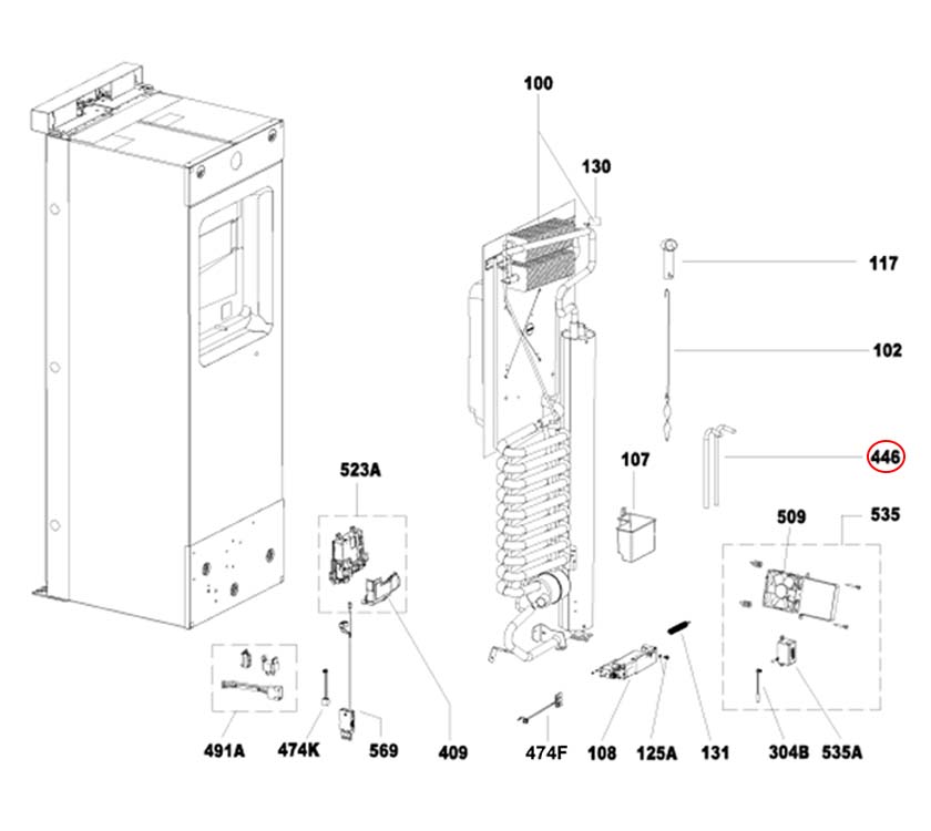 An image of RML10.4S Fridge Heater 230v/170w
