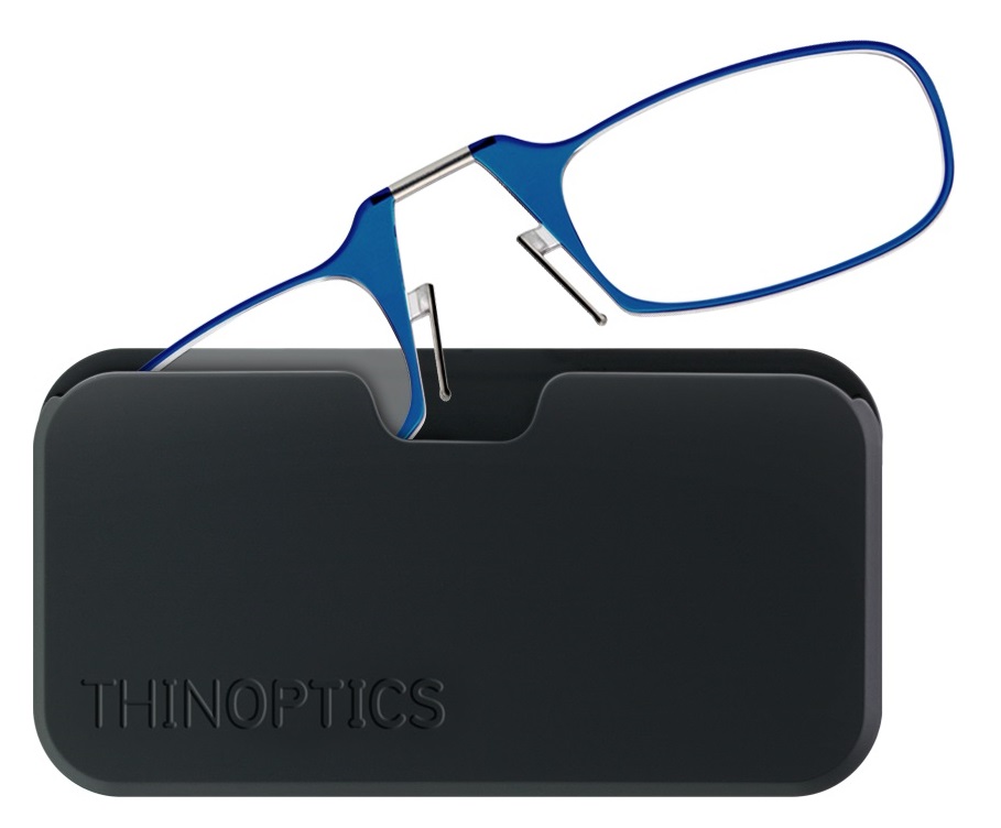 An image of ThinOPTICS Reading Glasses Azure Blue +2.5