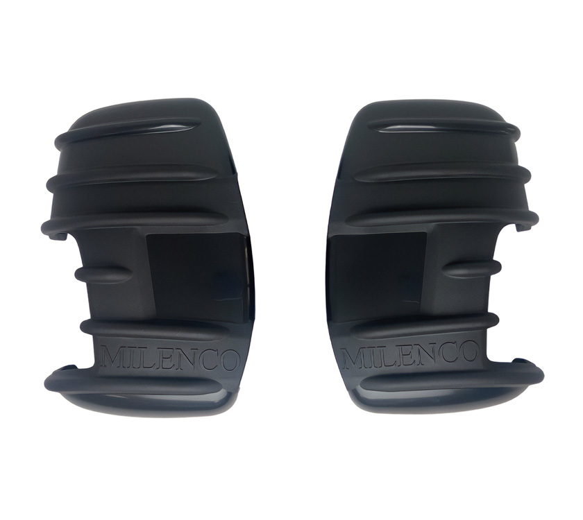 An image of Milenco Ford Transit Mirror Protectors - Black