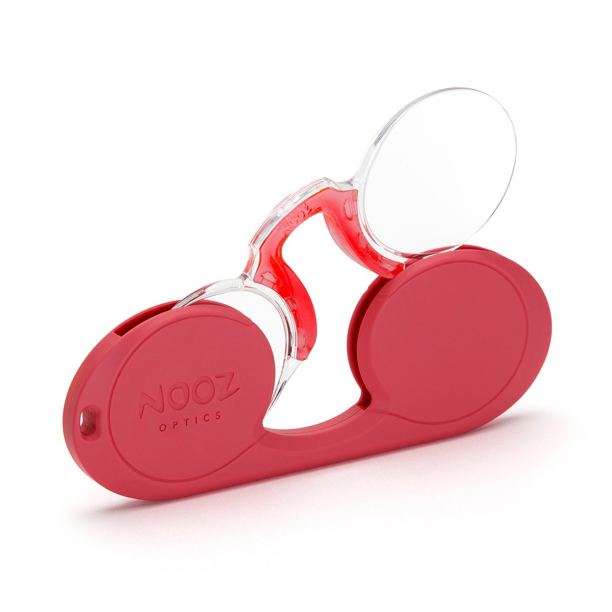 An image of Nooz Optics Oval Reading Glasses - Tomato Red +1
